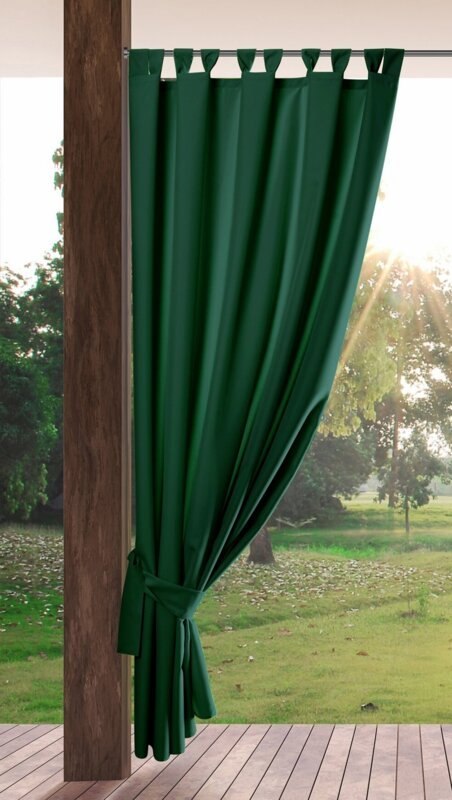 Zasłona gotowa 155x240 Garden zielona ciemna do ogrodu wodoodporna mocowana na szelki/rzep Eurofirany Zasłona gotowa 155x240 Garden zielona ciemna do ogrodu wodoodporna mocowana na szelki/rzep Eurofirany