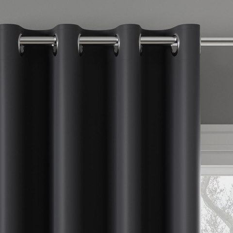 Zasłona gotowa typu blackout na przelotkach, szerokość 140cm x wysokość 250cm, kolor 205 ciemny szary TD0015/ZGP/205/140250/1 Zasłona gotowa typu blackout na przelotkach, szerokość 140cm x wysokość 250cm, kolor 205 ciemny szary TD0015/ZGP/205/140250/1