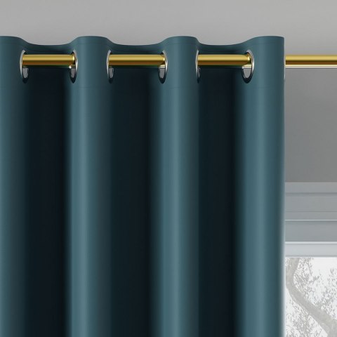 Zasłona gotowa typu blackout na przelotkach, szerokość 140cm x wysokość 250cm, kolor 228 petrol TD0015/ZGP/228/140250/1 Zasłona gotowa typu blackout na przelotkach, szerokość 140cm x wysokość 250cm, kolor 228 petrol TD0015/ZGP/228/140250/1