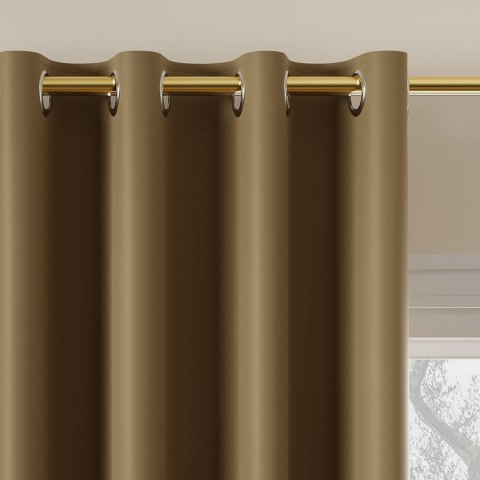 Zasłona gotowa typu blackout na przelotkach, szerokość 140cm x wysokość 250cm, kolor 834 khaki TD0015/ZGP/834/140250/1 Zasłona gotowa typu blackout na przelotkach, szerokość 140cm x wysokość 250cm, kolor 834 khaki TD0015/ZGP/834/140250/1