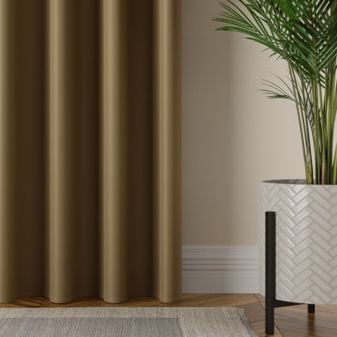 Zasłona gotowa typu blackout na przelotkach, szerokość 140cm x wysokość 250cm, kolor 834 khaki TD0015/ZGP/834/140250/1 Zasłona gotowa typu blackout na przelotkach, szerokość 140cm x wysokość 250cm, kolor 834 khaki TD0015/ZGP/834/140250/1