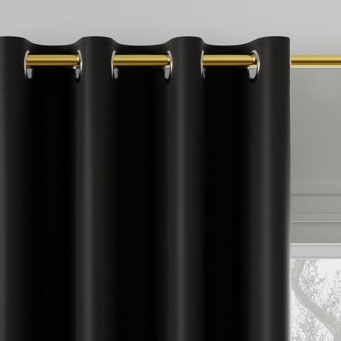 Zasłona gotowa typu blackout na przelotkach, szerokość 140cm x wysokość 250cm, kolor 846 czarny TD0015/ZGP/846/140250/1 Zasłona gotowa typu blackout na przelotkach, szerokość 140cm x wysokość 250cm, kolor 846 czarny TD0015/ZGP/846/140250/1