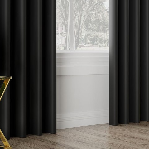 Zasłona gotowa typu blackout na przelotkach, szerokość 140cm x wysokość 250cm, kolor 846 czarny TD0015/ZGP/846/140250/1 Zasłona gotowa typu blackout na przelotkach, szerokość 140cm x wysokość 250cm, kolor 846 czarny TD0015/ZGP/846/140250/1