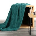 Koc narzuta 70x160 Caro zielony ciemny z mikrofibry na fotel D91 Koc narzuta 70x160 Caro zielony ciemny z mikrofibry na fotel D91