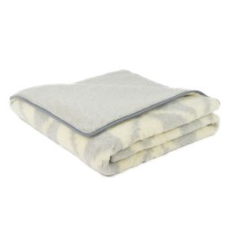 Kołdra wełniana merynos 140x200 Alpaca Gaba szara kremowa trójkaty Wyroby rehabilitacyjne i rozgrzewające