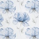 Pościel satynowa 160x200 Spring 34 biała niebieska kwiaty NEW24 Pościel satynowa 160x200 Spring 34 biała niebieska kwiaty NEW24
