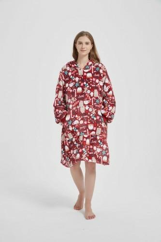 Szlafrok świąteczny czerwony L/XL Kocobluza Christmas Szlafrok świąteczny czerwony L/XL Kocobluza Christmas