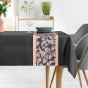 Obrus + bieżnik 140x300+33x300 Anita 1 czarny zdobiony wzorem roślinnym Eurofirany Obrus + bieżnik 140x300+33x300 Anita 1 czarny zdobiony wzorem roślinnym Eurofirany