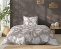 Pościel bawełniana 140x200 beżowa biała liście miłorzębu 5106 B z jedną poszewką Bawełna 32 Pościel bawełniana 140x200 beżowa biała liście miłorzębu 5106 B z jedną poszewką Bawełna 32