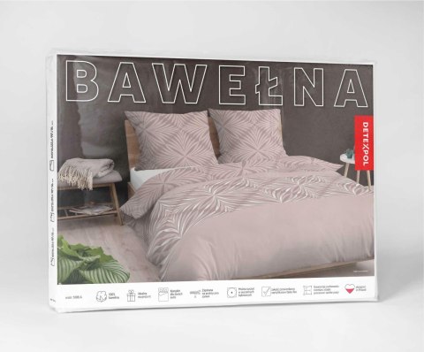 Pościel bawełniana 140x200 pudrowa różowa geometria 5108 A z jedną poszewką Bawełna 32 Pościel bawełniana 140x200 pudrowa różowa geometria 5108 A z jedną poszewką Bawełna 32