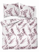 Pościel bawełniana 220x200 biała pudrowa liście 5107 B Bawełna 32 Pościel bawełniana 220x200 biała pudrowa liście 5107 B Bawełna 32