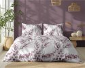 Pościel bawełniana 220x200 biała pudrowa liście 5107 B Bawełna 32 Pościel bawełniana 220x200 biała pudrowa liście 5107 B Bawełna 32