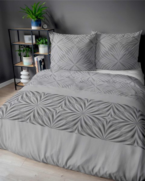 Pościel bawełniana 220x200 szara geometria 5108 B Bawełna 32 Pościel bawełniana 220x200 szara geometria 5108 B Bawełna 32