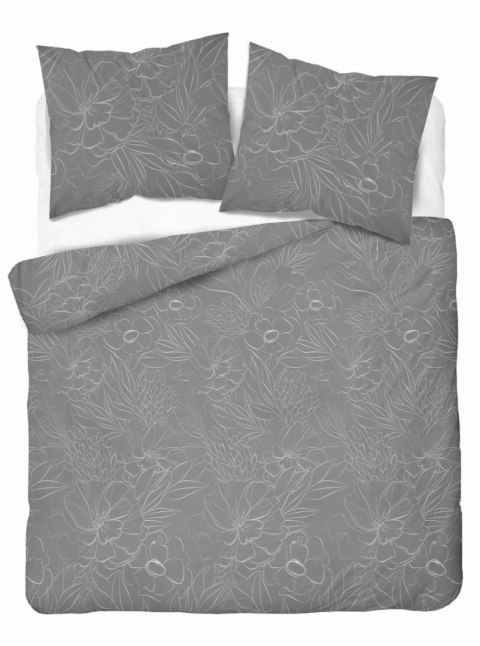 Pościel bawełniana 220x200 szara kwiaty 5105 B Bawełna 32 Pościel bawełniana 220x200 szara kwiaty 5105 B Bawełna 32