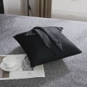 Poszewka satynowa 40x40 czarna jednobarwna I24 Poszewka satynowa 40x40 czarna jednobarwna I24
