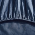 Prześcieradło satynowe z gumką 90x200 granatowe jednobarwne na wysoki materac I24 Prześcieradło satynowe z gumką 90x200 granatowe jednobarwne na wysoki materac I24