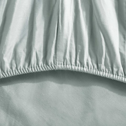 Prześcieradło satynowe z gumką 90x200 szałwiowe jednobarwne na wysoki materac I24 Prześcieradło satynowe z gumką 90x200 szałwiowe jednobarwne na wysoki materac I24