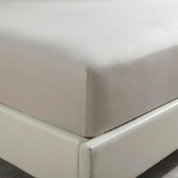 Prześcieradło satynowe z gumką 90x200 taupe jednobarwne na wysoki materac I24