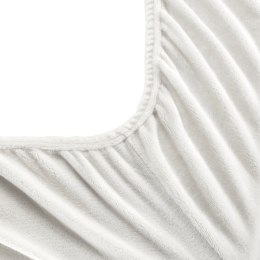 Prześcieradło z mikrofibry 100x200 Flano kremowe na wysoki materac 30 cm Eurofirany