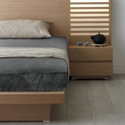 Prześcieradło z mikrofibry 100x200 Flano stalowe na wysoki materac 30 cm Eurofirany Prześcieradło z mikrofibry 100x200 Flano stalowe na wysoki materac 30 cm Eurofirany