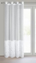 Firana gotowa 140x250 Margaret 6 biała zdobiona moherową nicią gotowa na przelotkach Eurofirany Firana gotowa 140x250 Margaret 6 biała zdobiona moherową nicią gotowa na przelotkach Eurofirany