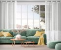 Firana gotowa 140x250 Margaret 6 kremowa dobiona moherową nicią gotowa na przelotkach Eurofirany Firana gotowa 140x250 Margaret 6 kremowa dobiona moherową nicią gotowa na przelotkach Eurofirany