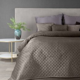 Narzuta dekoracyjna 170x210 Dimon beżowa ciemna geometryczna welurowa Eurofirany