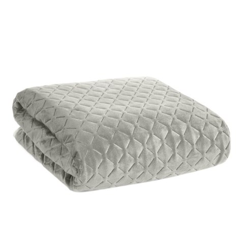 Narzuta dekoracyjna 170x210 Dimon srebrna ciemna geometryczna welurowa Eurofirany Narzuta dekoracyjna 170x210 Dimon srebrna ciemna geometryczna welurowa Eurofirany