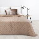 Narzuta dekoracyjna 170x210 Luiz 6 beżowa złota welurowa geometryczna Narzuta dekoracyjna 170x210 Luiz 6 beżowa złota welurowa geometryczna