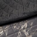 Narzuta dekoracyjna 170x210 Luiz 6 stalowa złota welurowa geometryczna