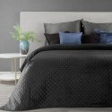 Narzuta dekoracyjna 220x240 Dimon czarna geometryczna welurowa Eurofirany Narzuta dekoracyjna 220x240 Dimon czarna geometryczna welurowa Eurofirany