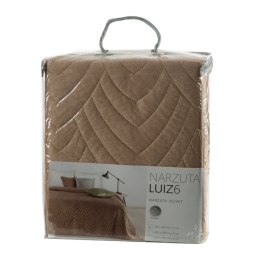 Narzuta dekoracyjna 220x240 Luiz 6 beżowa ciemna złota welurowa geometryczna