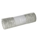 Narzuta dekoracyjna 70x160 Dimon na fotel srebrna geometryczna welurowa Eurofirany Narzuta dekoracyjna 70x160 Dimon na fotel srebrna geometryczna welurowa Eurofirany