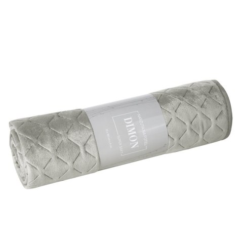 Narzuta dekoracyjna 70x160 Dimon na fotel srebrna geometryczna welurowa Eurofirany Narzuta dekoracyjna 70x160 Dimon na fotel srebrna geometryczna welurowa Eurofirany