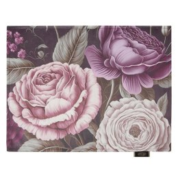 Obrus serweta 30x40 Velvet podkładka pudrowy fioletowy kwiaty welurowy komplet 4 szt Eurofirany