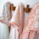Okrycie kąpielowe 76x76 3-pak ręczników z kapturkiem morelowy seledynowy Clean & Cuddly INGENUITY Okrycie kąpielowe 76x76 3-pak ręczników z kapturkiem morelowy seledynowy Clean & Cuddly INGENUITY
