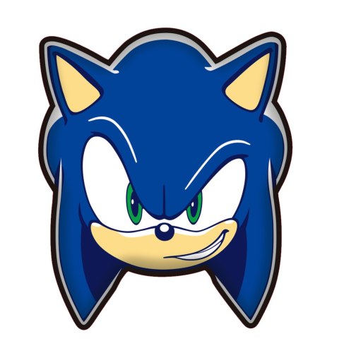 Poduszka dekoracyjna 33x29 Sonic niebieska kształtka przytulanka Poduszka dekoracyjna 33x29 Sonic niebieska kształtka przytulanka