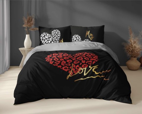 Pościel bawełniana 160x200 czarna czerwona biała On i Ona Miłość Love 5291 A Holland 52 Pościel bawełniana 160x200 czarna czerwona biała On i Ona Miłość Love 5291 A Holland 52