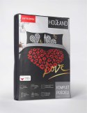 Pościel bawełniana 160x200 czarna czerwona biała On i Ona Miłość Love 5291 A Holland 52 Pościel bawełniana 160x200 czarna czerwona biała On i Ona Miłość Love 5291 A Holland 52