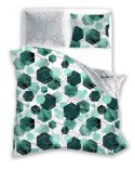 Pościel satynowa 220x200 Milargo Verde 009 zielona szara geometria Faro Pościel satynowa 220x200 Milargo Verde 009 zielona szara geometria Faro