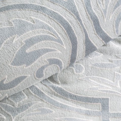 Pościel welurowa 220x200 Flano 5 srebrna szara ornamenty Eurofirany Pościel welurowa 220x200 Flano 5 srebrna szara ornamenty Eurofirany