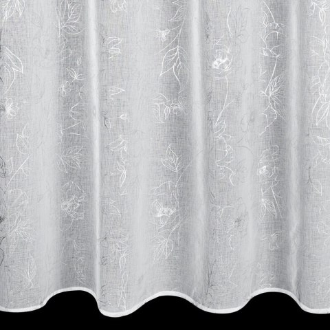 Firana 140x250 Belle biała srebrna gotowa na przelotkach Eurofirany Firana 140x250 Belle biała srebrna gotowa na przelotkach Eurofirany