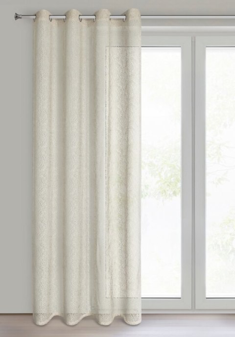 Firana 140x250 Cyntia kremowa gotowa na przelotkach Eurofirany Firana 140x250 Cyntia kremowa gotowa na przelotkach Eurofirany