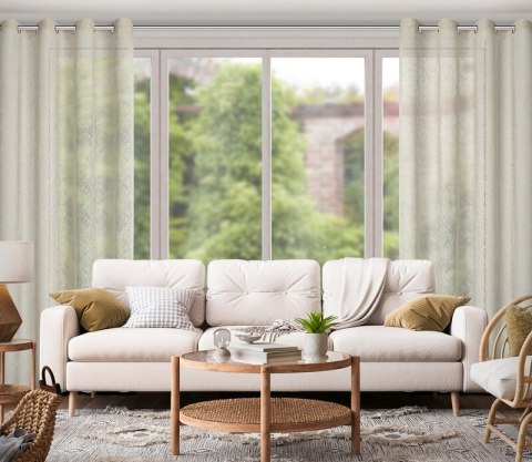 Firana 140x250 Cyntia kremowa gotowa na przelotkach Eurofirany Firana 140x250 Cyntia kremowa gotowa na przelotkach Eurofirany