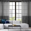 Firana 140x250 Dobora czarna gotowa na przelotkach Eurofirany Firana 140x250 Dobora czarna gotowa na przelotkach Eurofirany