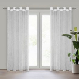 Firana 140x250 Elia biała gotowa na przelotkach Eurofirany