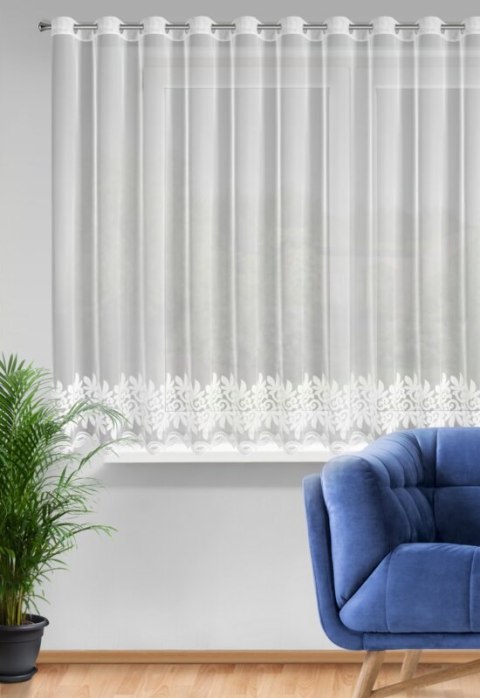Firana 350x150 Talia biała gotowa na przelotkach Eurofirany Firana 350x150 Talia biała gotowa na przelotkach Eurofirany