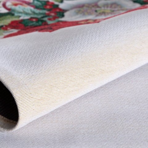 Obrus bieżnik świąteczny 45x140 kremowy czerwony kwiaty gobelinowy 1273 Eurofirany Obrus bieżnik świąteczny 45x140 kremowy czerwony kwiaty gobelinowy 1273 Eurofirany