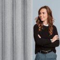 Zasłona 140x250 Angelica srebrna gotowa na przelotkach Eurofirany Zasłona 140x250 Angelica srebrna gotowa na przelotkach Eurofirany