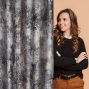 Zasłona 140x250 Ester grafitowa gotowa na przelotkach Eurofirany Zasłona 140x250 Ester grafitowa gotowa na przelotkach Eurofirany